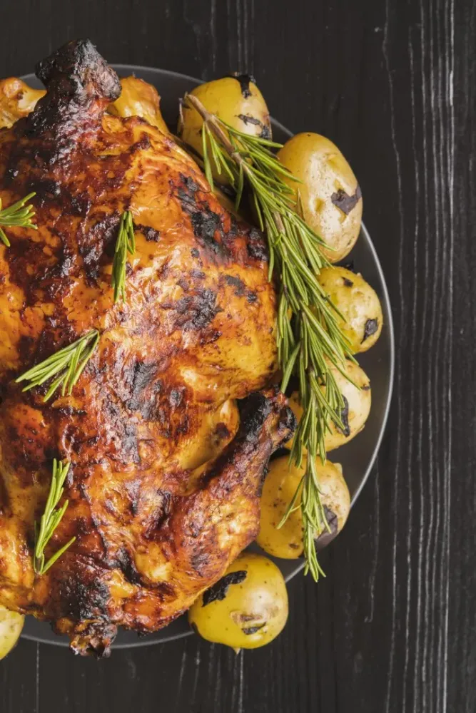 Poulet rôti près de Brunet